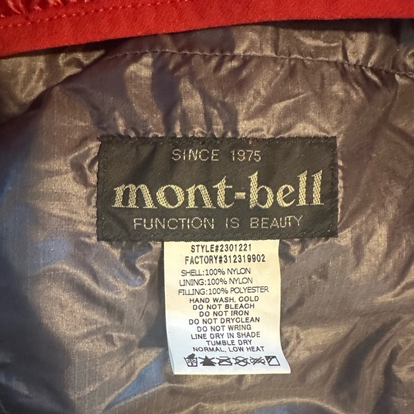 Vintage Montbell Ultra Light Puffer w/ bag - Picture 7 of 9
